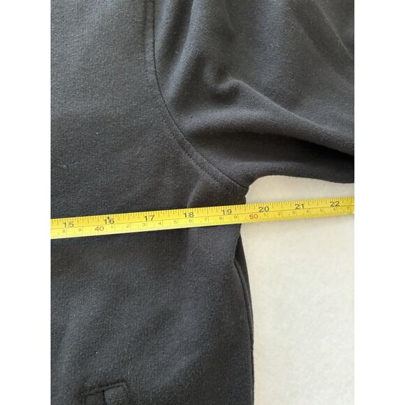 J Crew Mercantile Black Collarless Snap Button Bomber Jacket Mens Medium - Picture 3 of 6